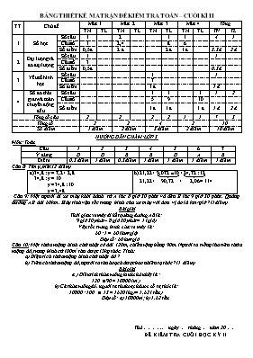 Đề kiểm tra cuối học kì II lớp 5 - Năm học 2016-2017 - Trường Tiểu học Trần Thới 2